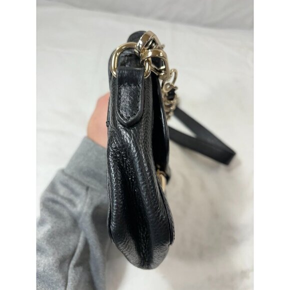 Tocco toscano Tenero Black Leather Zebra Print Crossbody Purse - Picture 13 of 13